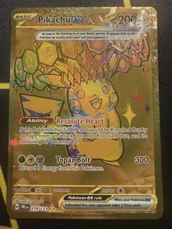 PIKACHU EX - Pokemon TCG Prismatic Evolutions Hyper Rare SV85-179 179/131 (NM) - Image 1