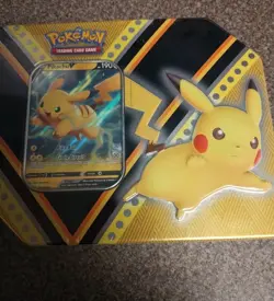 Pokemon TCG V Power Tin Pikachu Factory Sealed - Image 2