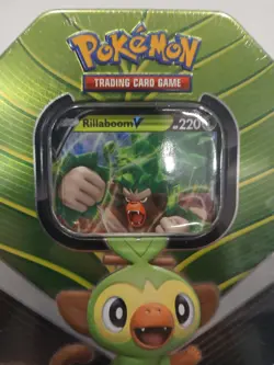 Pokemon TCG Galar Partner Tin Rillaboom 4 Booster Packs Factory Sealed - Image 2