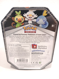 Pokemon TCG Galar Partner Tin Rillaboom 4 Booster Packs Factory Sealed - Image 4