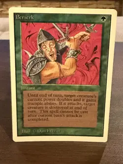 Berserk Magic the Gathering MTG Unlimited Uncommon Reserved LP - Image 1