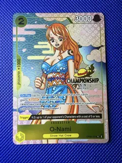 One Piece O-Nami OP06-101 CHAMPIONSHIP PACK CS 25-26 NM Gold STAMPED ENG A - Image 1