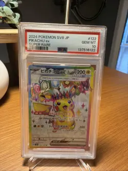 2024 Pokemon SV8 JP Pikachu ex Super Rare #122/106 - PSA 10 MINT - Japanese SR - Image 1
