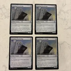 Magic the Gathering MTG Crashing Drawbridge Playset Of 4 Cards - Image 1