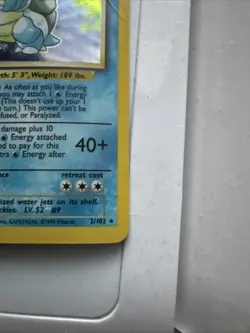 Pokemon TCG Base Set Blastoise Holo Card 2/102 Pokemon TCG - Image 5