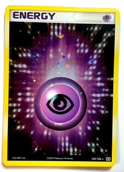 2005 Pokemon Psychic Energy Holo 105/106 EX Emerald Card - Image 1