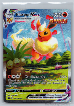 Pokemon card Flareon VMAX SWSH180 Full Art SWSH Black Star Promo 2021 English LP - Image 1