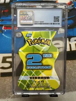 2004 POKEMON Vibrava #14 EVOLUTION DIE-CUT Advanced Challenge CARD NM Topps RARE - Image 2