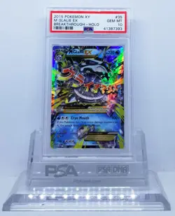 POKEMON BREAKTHROUGH M/MEGA GLALIE EX #35 HOLO FOIL CARD PSA 10 GEM MINT #* - Image 1