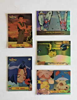 📢 Pokemon (Set of 5) 1999 TV Animation Cards (Topps Series 1) NM 1st Print 🌈 - Image 1