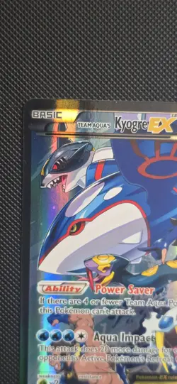 Pokemon TCG Team Aqua's Kyogre-EX Double Crisis Holo Card 6/34 - Image 4