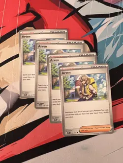 4 x Arven - 166/198 - Scarlet Violet - Trainer Playset - 186/197 - Pokemon Card - Image 1