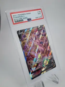 Espeon V PSA 9 Alt Art Evolving Skies Pokemon Card 180/203 Full Art 2021 - Image 2