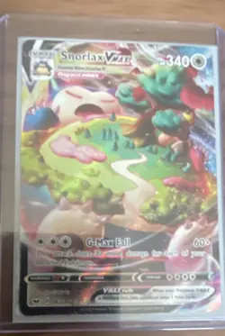 Pokemon Snorlax VMAX 142/202 Swsh01: Sword & Shield Ultra Rare Holo Pokemon Card - Image 1