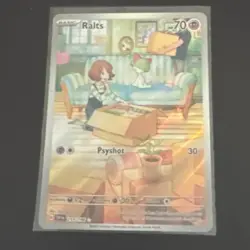 Pokemon Ralts Scarlet & Violet Illustration Rare Full Art Holo Card 083/078 - Image 1