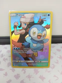Pokemon TCG Piplup Holo Full Art Cosmic Eclipse Secret Rare Card 239/236 NM - Image 1
