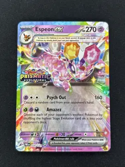 Pokemon TCG Espeon EX Prismatic Evolutions Promo Card 034/131 Stamped NM - Image 1