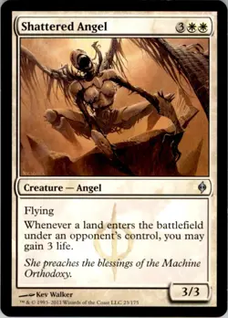 2011 Magic The Gathering New Phyrexia Shattered Angel #23 Light Play - Image 1