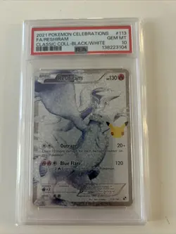 Reshiram 113/114 Celebrations: Classic Collection PSA 10 - Pokemon 2021 - Image 1