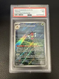 Pokemon 2024 SV Stellar Crown Ledian Card PSA 7 144/142 IR - Image 1