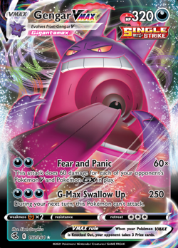 Gengar VMAX (157/264) Ultra Rare | Pokemon TCG SWSH Fusion Strike | Near Mint - Image 1