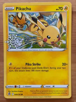 Pikachu 49/195 Holiday Calendar 2023 Holo LP - Silver Tempest - Pokemon TCG - Image 1