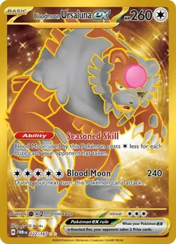 Bloodmoon Ursaluna ex 222/167 Twilight Masquerade Pokemon TCG - Image 2