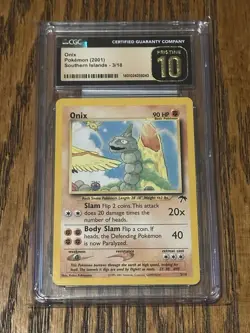 2001 Pokemon 3/18 Onix Southern Islands Promo CGC Pristine 10 Pop 7 - Image 1