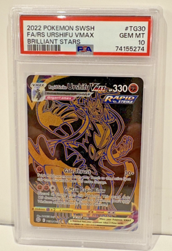Pokemon SWSH 2022 Urshifu VMAX FA/RS PSA 10 GEM MINT #TG30 Brilliant Stars - Image 1