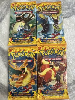 (X4) Pokemon English Blister Booster Pack XY Flashfire Sealed and Unweighed - Image 1