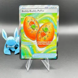 Buddy-Buddy Poffin 167/132 Mega Evolution ME01 English Pokemon Full Art Holo - Image 1