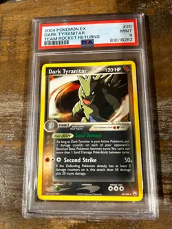 POKEMON 2004 EX Team Rocket Returns DARK TYRANITAR #20 PSA 9 Mint - Image 1