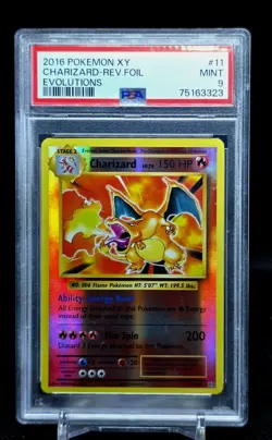 2016 Pokemon XY Charizard Holo Evolutions #11 PSA 9 - Image 1