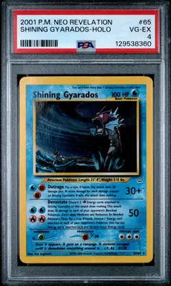 2001 POKEMON NEO REVELATION #65 SHINING GYARADOS-HOLO PSA 4 - Image 1