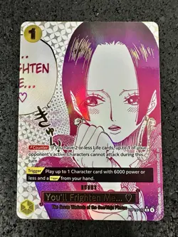You'll Frighten Me... Alt Art OP14-118 The Azure Sea’s Seven One Piece PSA READY - Image 1