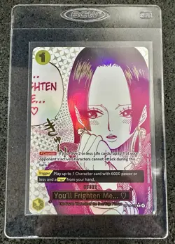 You'll Frighten Me... Alt Art OP14-118 The Azure Sea’s Seven One Piece PSA READY - Image 3