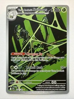 Pokemon TCG - Team Rocket's Spidops 187/182 Sv10: Destined Rivals Holo Near Mint - Image 1