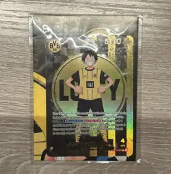 One Piece Card Monkey D Luffy BVB Borussia Dortmund Promo ST13-003 English - Image 1