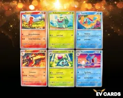 Pokemon TCG - Bulbasaur Charmander Squirtle + Evolutions 6 Card Set | NM - Image 1