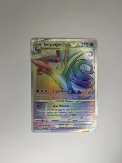 Pokemon Card - Serperior VSTAR Silver Tempest 196/195 Secret Rare Rainbow Holo - Image 1