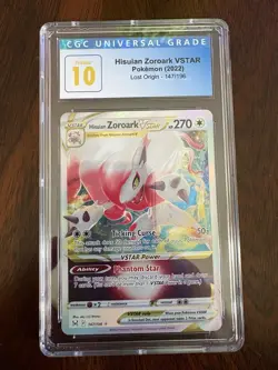 Hisuian Zoroark VSTAR 147/196 Lost Origin CGC 10 Ultra Rare Holo Pokemon Card - Image 1