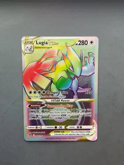Pokemon Lugia VSTAR TCG Silver Tempest Ultra Rare Card 202/195 NM condition - Image 1
