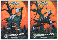 POKEMON - CRYSTAL CARD COLLECTION * HOUNDOUR & HOUNDOOM - CRACKED ICE HOLO - Image 1