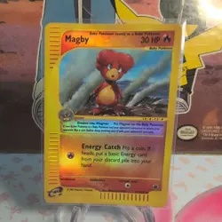Pokemon TCG Magby Expedition Reverse Holo Card #52/165 MP - Image 1