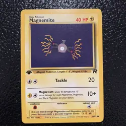 1st EDITION VINTAGE POKEMON CARD Magnemite 60/82 Team Rocket NM - Image 1