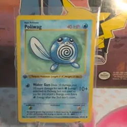 Pokemon Cards: Base Set 1st Edition Common: Poliwag 59/102 - Image 1