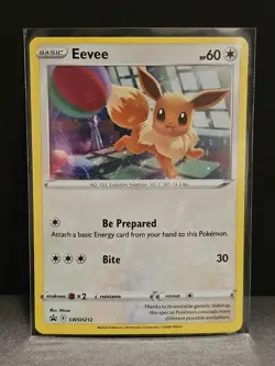 Eevee COSMOS HOLO Black Star PROMO card SWSH212 Sword & Shield Pokemon TCG 2022 - Image 1