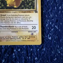 Pikachu 01/53 Pokemon WOTC Black Star Promo Card 1999 Lightly Played - Image 5