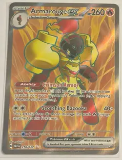 Armarouge ex 218/182 Ultra Rare Paradox Rift Holo Pokemon TCG & Bonus Card - Image 2