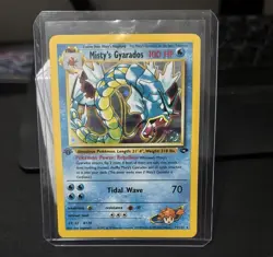 Pokemon Gym Challenge Misty's Gyarados Holo Rare Card 13/132 1st Edition SWIRL - Image 1